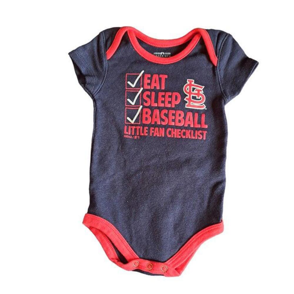 ST LOUIS CARDINALS BASEBALL GENERAL MERCHANDISE ONESIE BOYS 12 MONTHS BLUE